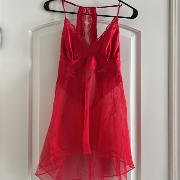 Victoria Secret Red Babydoll Negligee Size Small - Picture 3 of 8